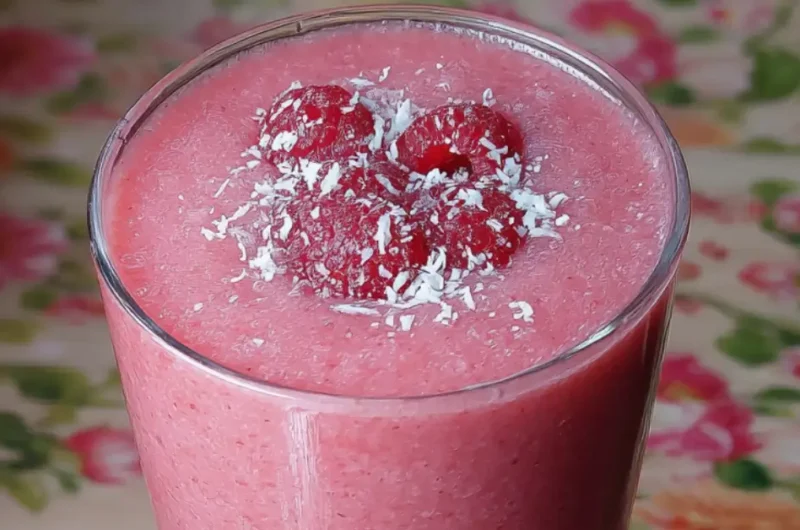 Kókuszos-málnás turmix