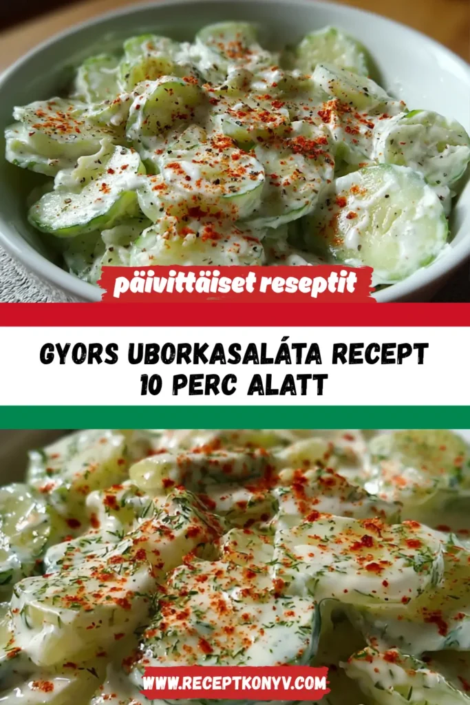 Gyors Uborkasaláta Recept 10 Perc Alatt