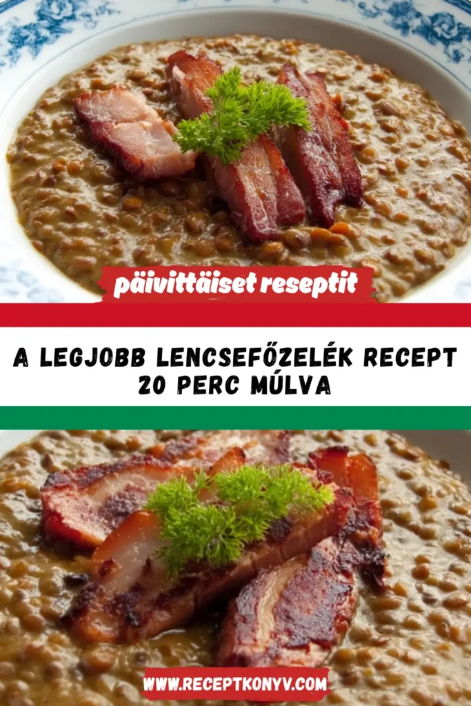 A Legjobb Lencsefőzelék Recept 20 Perc Múlva