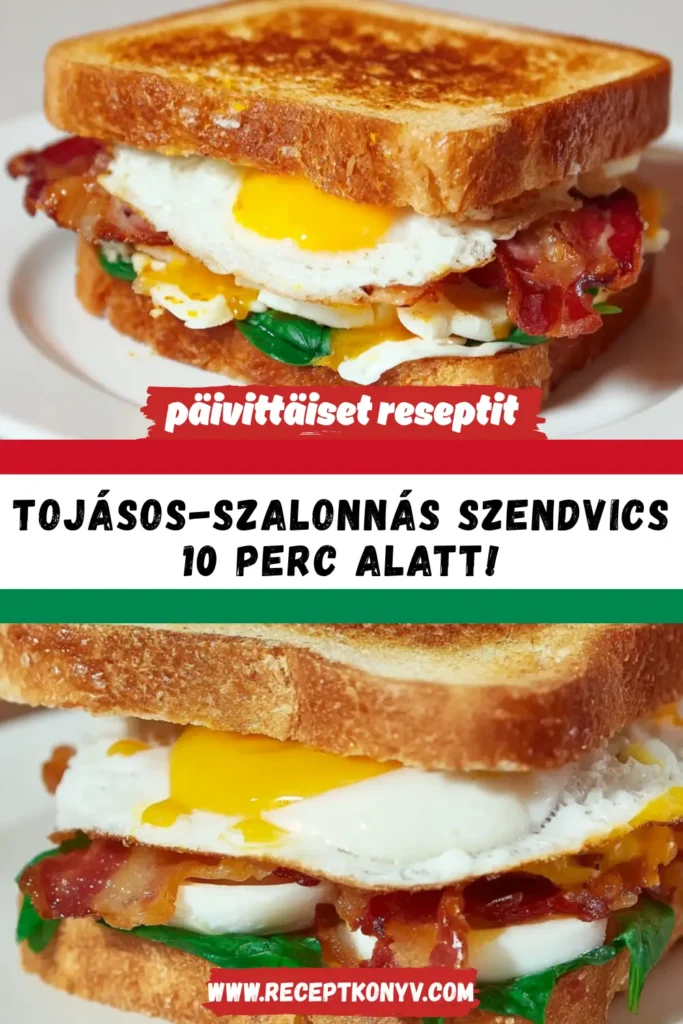 Így készül a hagyományos Tojásos-szalonnás szendvics - lépésről lépésre | receptkonyv.com