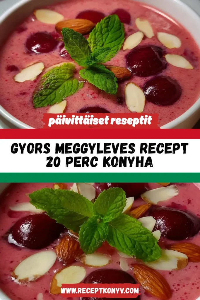 Gyors Meggyleves Recept: 20 Perc Konyha