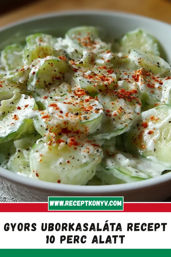 Gyors Uborkasaláta Recept 10 Perc Alatt