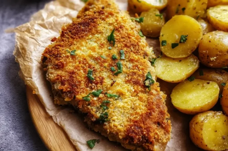 Rántott hús petrezselymes burgonyával