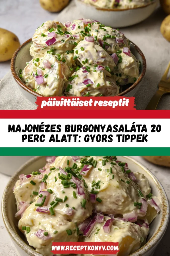 Majonézes Burgonyasaláta 20 Perc Alatt: Gyors Tippek