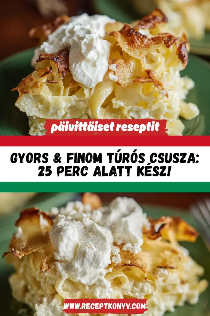 Gyors & Finom Túrós Csusza: 25 Perc Alatt Kész!