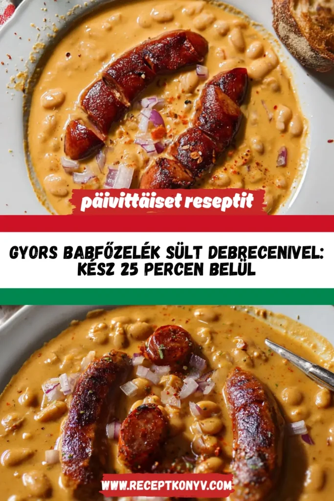 Gyors Babfőzelék Sült Debrecenivel: Kész 25 Percen Belül