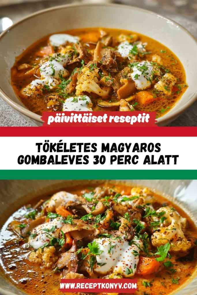 Tökéletes Magyaros Gombaleves 30 Perc Alatt