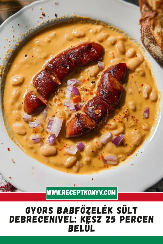 Gyors Babfőzelék Sült Debrecenivel: Kész 25 Percen Belül