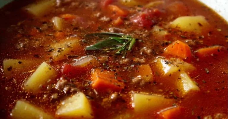 Savanyú krumplileves füstölt hússal 45 perc alatt kész