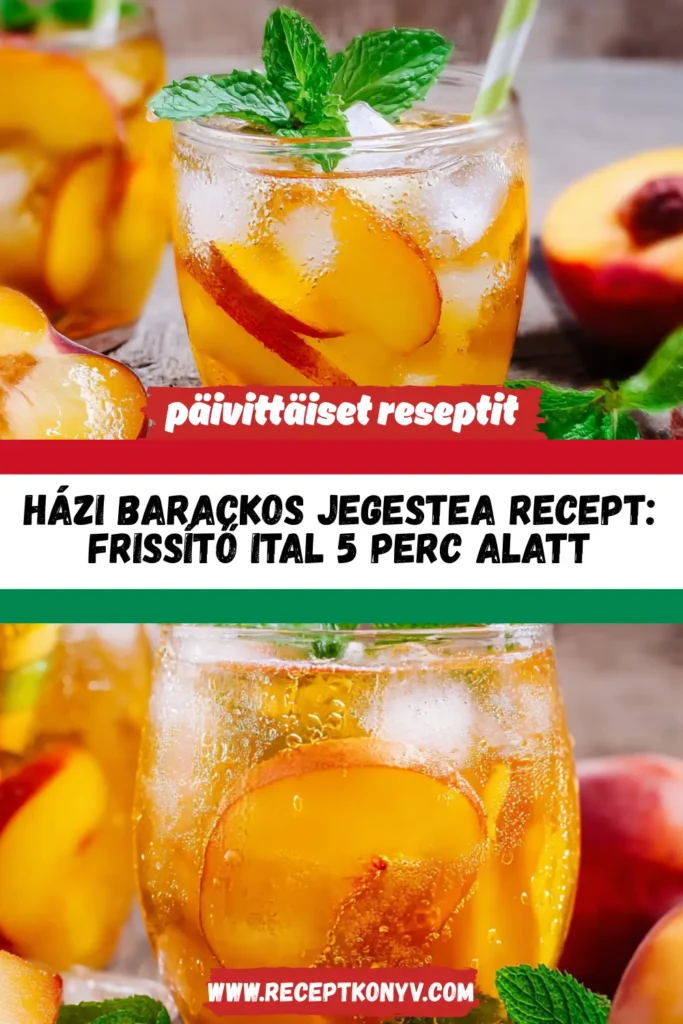 Házi barackos jegestea recept: Frissítő ital 5 perc alatt