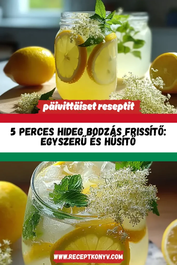 5 perces hideg bodzás frissítő: Egyszerű és hűsítő