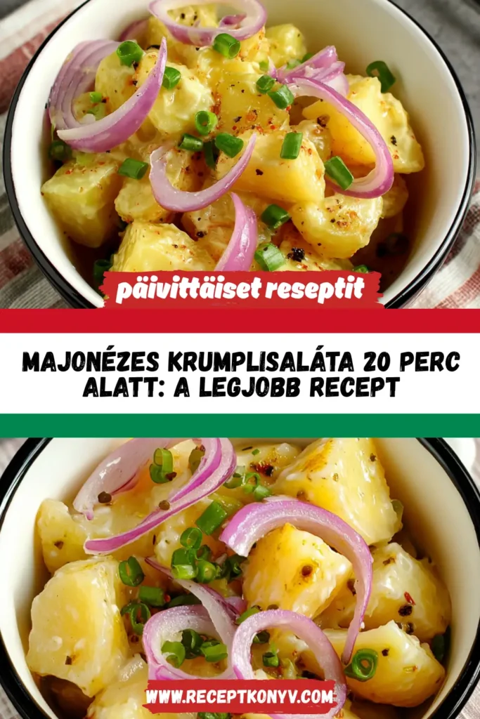 Majonézes krumplisaláta 20 perc alatt: a legjobb recept