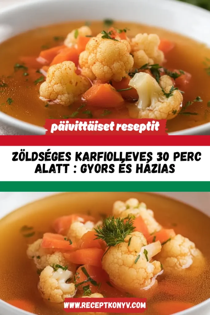 Zöldséges karfiolleves 30 perc alatt – Gyors és házias