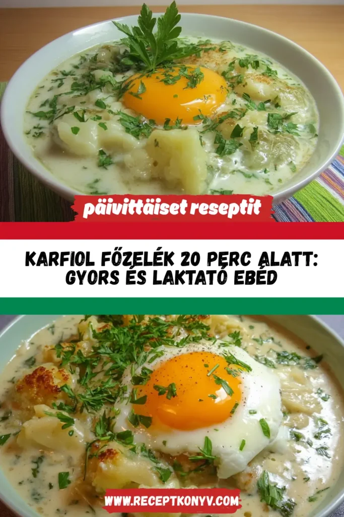 Karfiol főzelék 20 perc alatt: Gyors és laktató ebéd