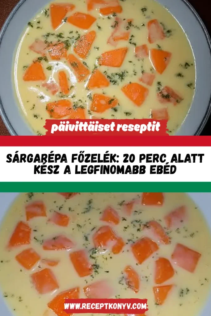 Sárgarépa főzelék: 20 perc alatt kész a legfinomabb ebéd