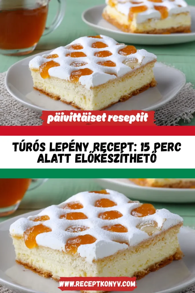 Túrós lepény recept: 15 perc alatt előkészíthető
