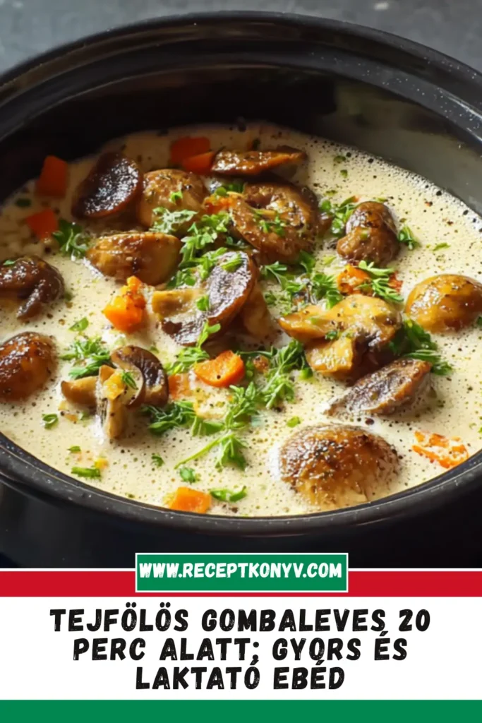 Tejfölös gombaleves 20 perc alatt: gyors és laktató ebéd