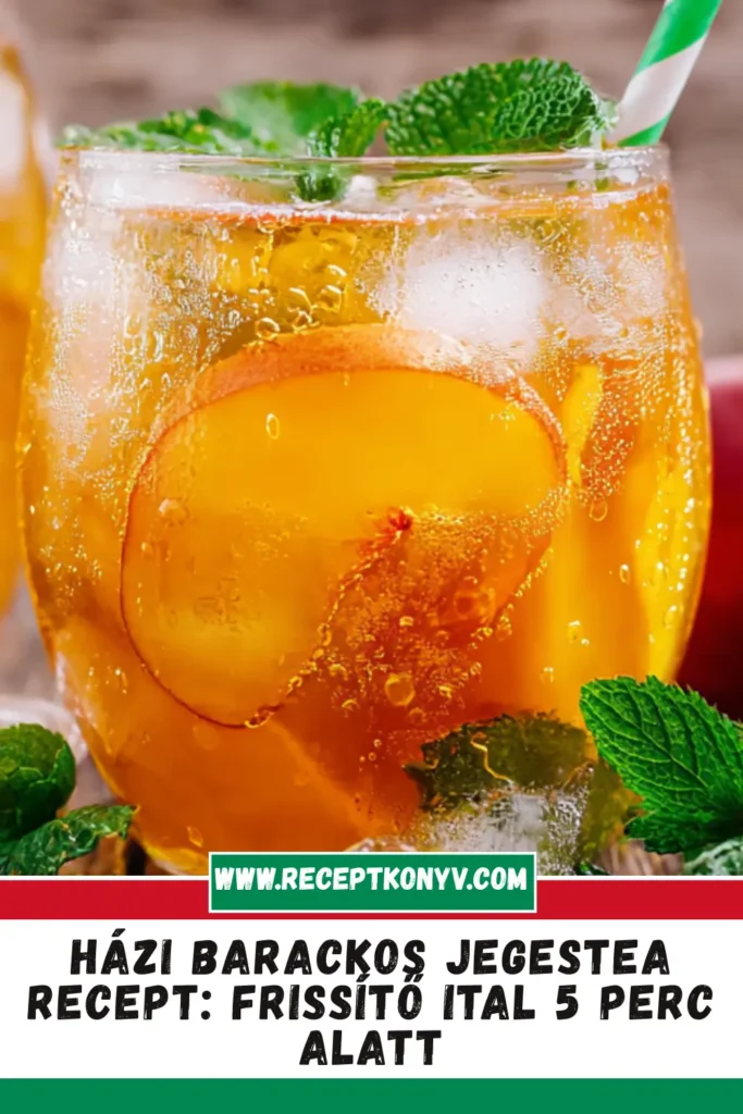 Házi barackos jegestea recept: Frissítő ital 5 perc alatt
