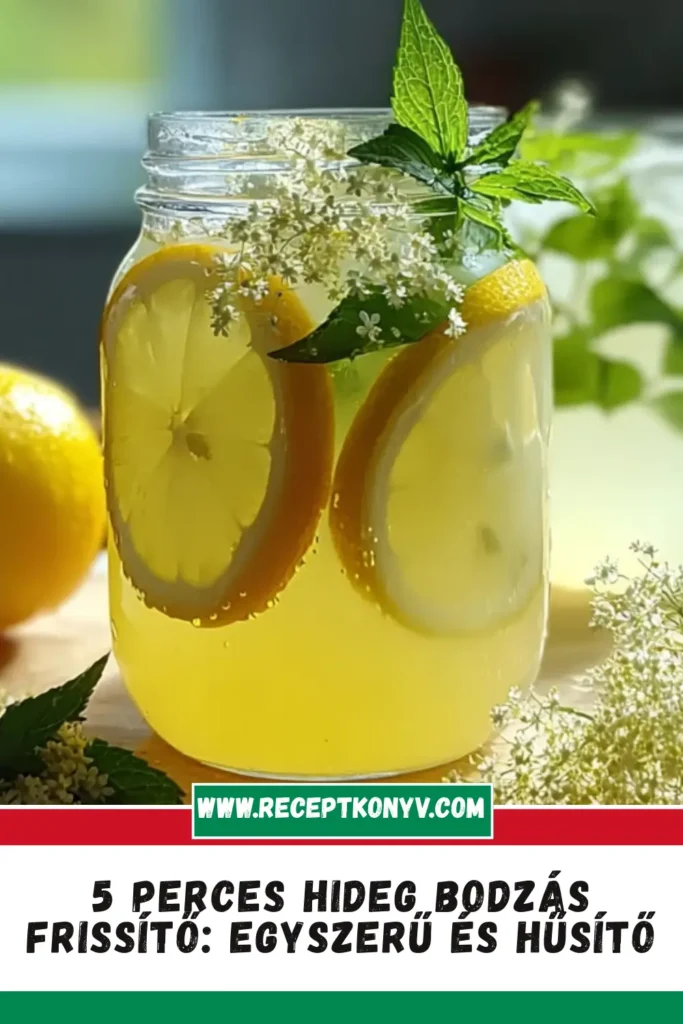 5 perces hideg bodzás frissítő: Egyszerű és hűsítő