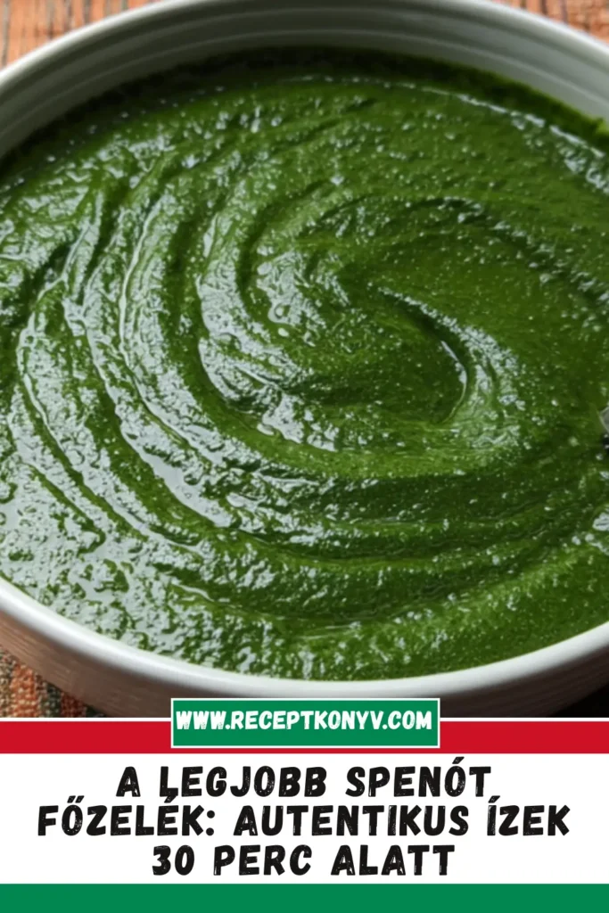 A Legjobb Spenót Főzelék: Autentikus Ízek 30 Perc Alatt