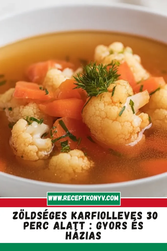 Zöldséges karfiolleves 30 perc alatt – Gyors és házias