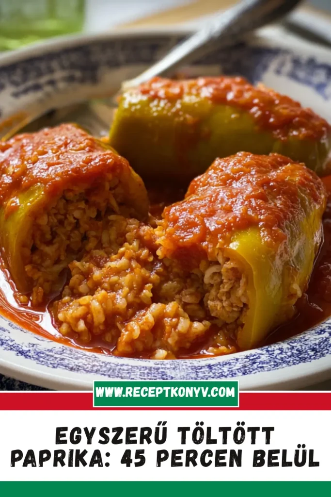 Egyszerű Töltött Paprika: 45 Percen Belül