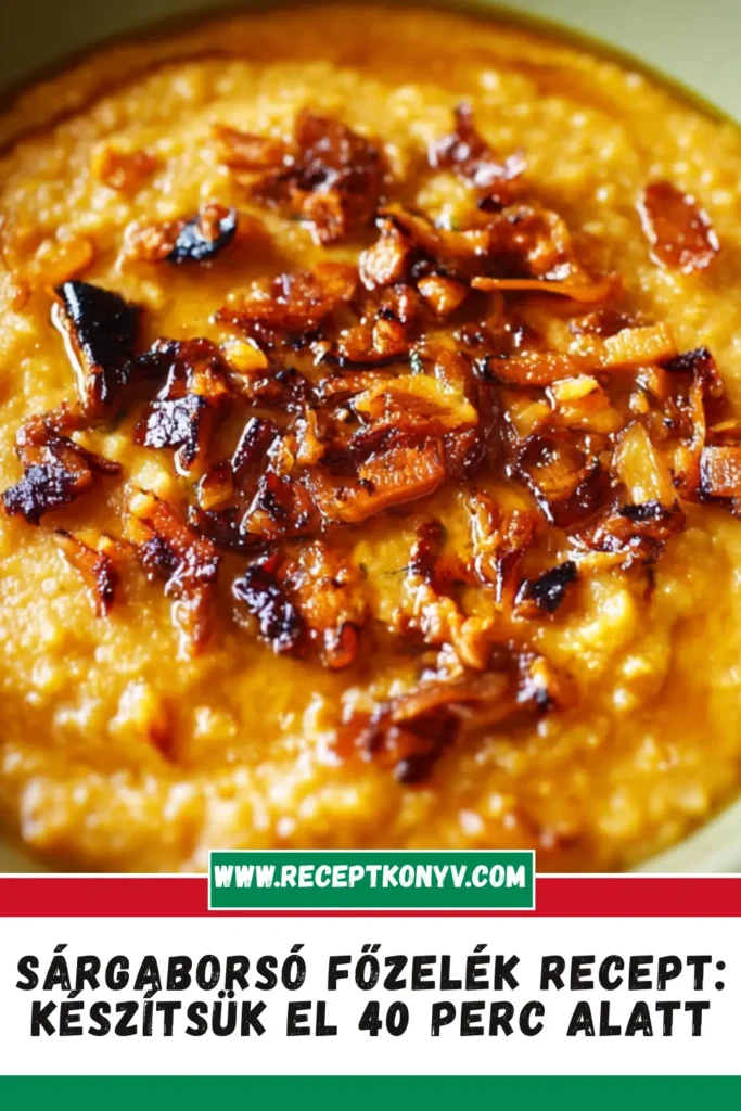 Sárgaborsó főzelék recept: Készítsük el 40 perc alatt