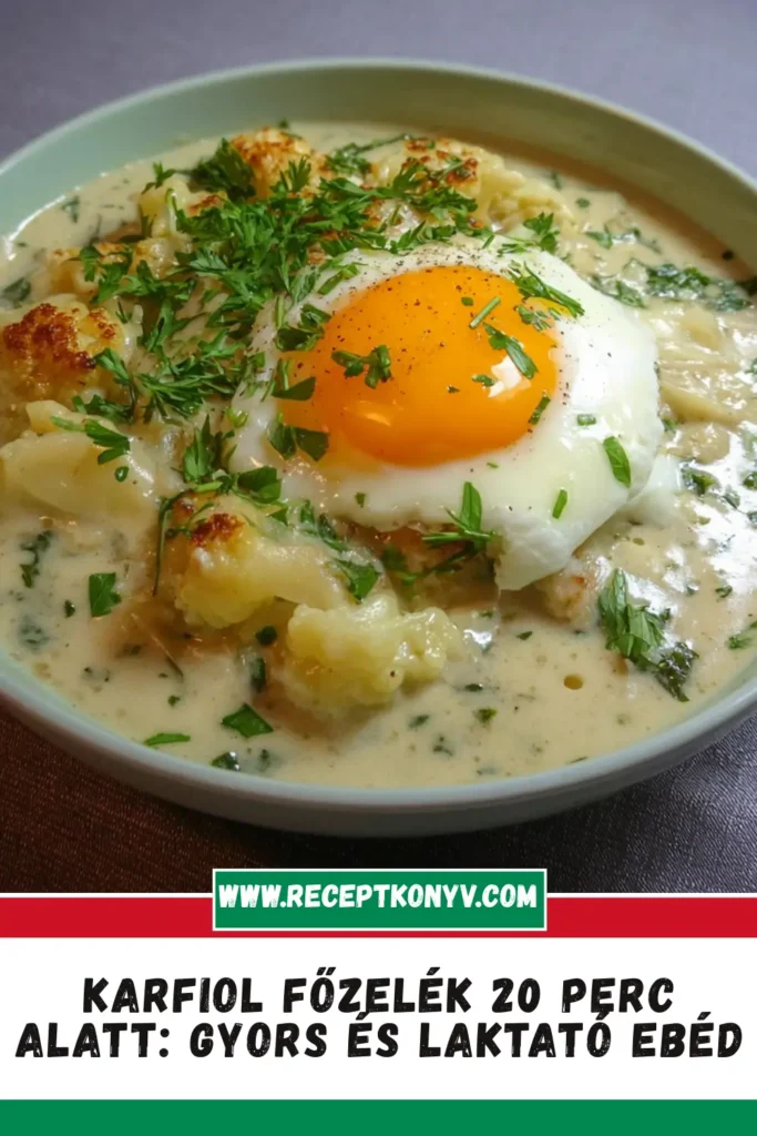 Karfiol főzelék 20 perc alatt: Gyors és laktató ebéd