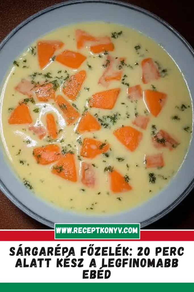 Sárgarépa főzelék: 20 perc alatt kész a legfinomabb ebéd