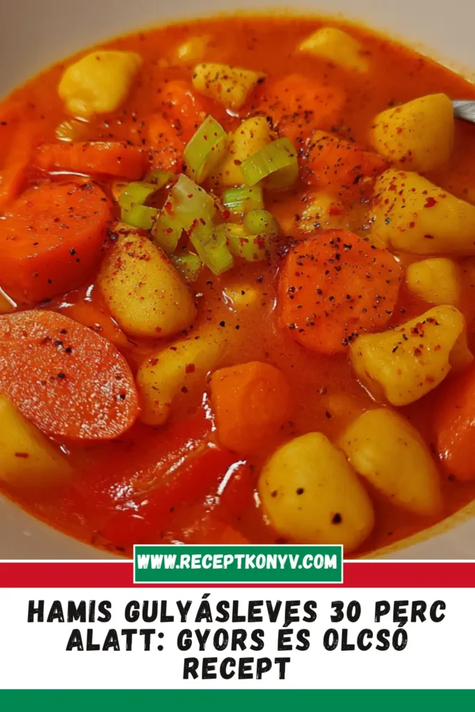Hamis gulyásleves 30 perc alatt: Gyors és olcsó recept