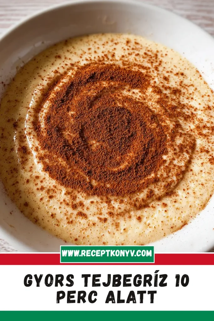 Gyors Tejbegríz 10 Perc Alatt