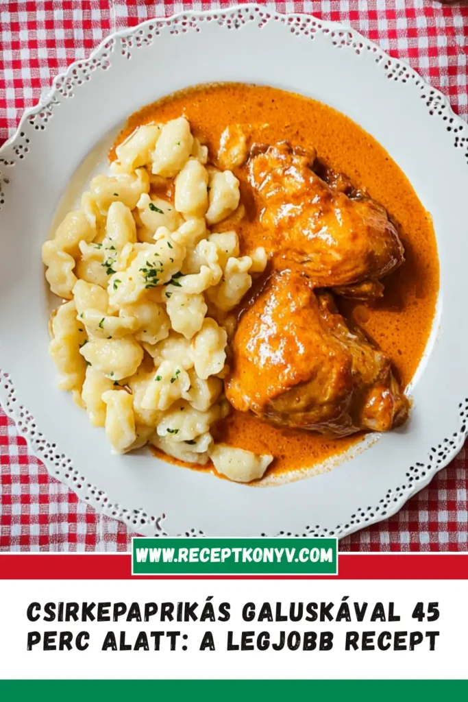 Csirkepaprikás galuskával 45 perc alatt – a legjobb recept