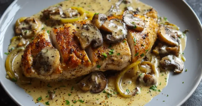 Csirkemell tejszínes gombamártásban 30 perc alatt