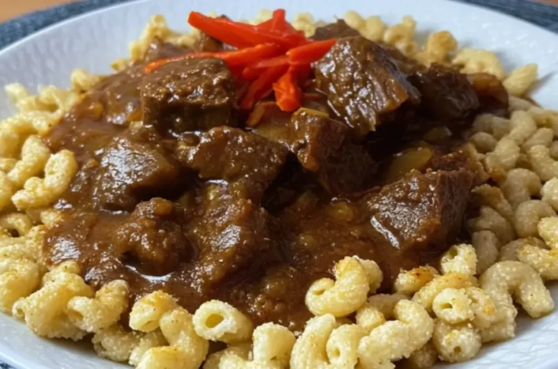 Marhapörkölt Tarhonyával: 5 Lépés a Tökéletes Szafthoz