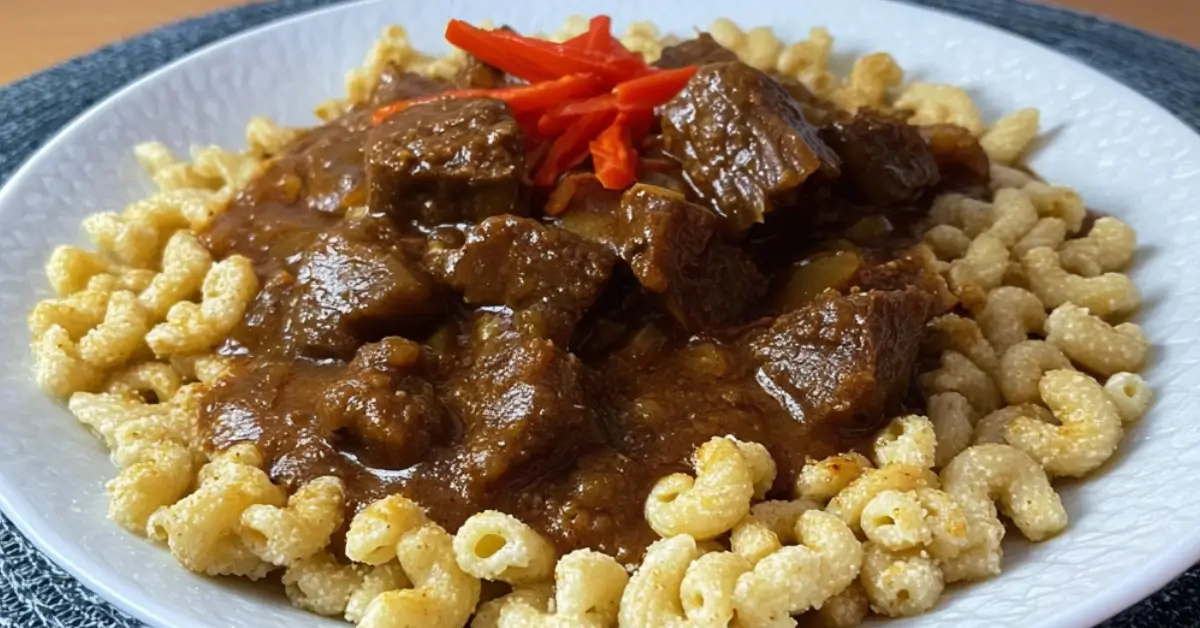 Marhapörkölt tarhonyával: 5 lépés a tökéletes szafthoz