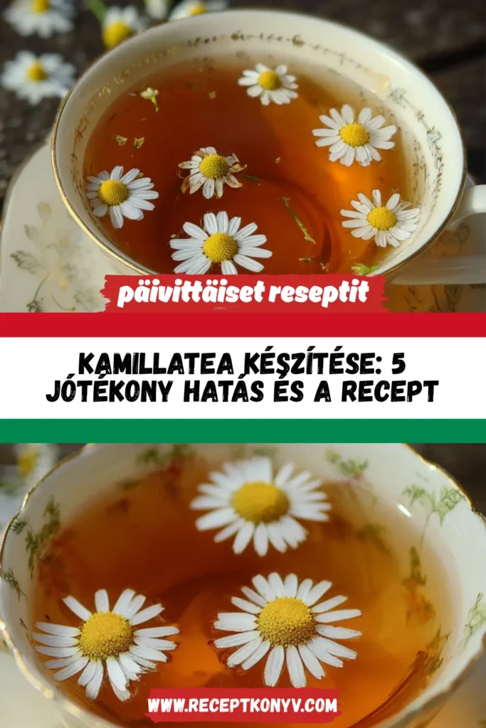 Kamillatea készítése: 5 jótékony hatás és a recept