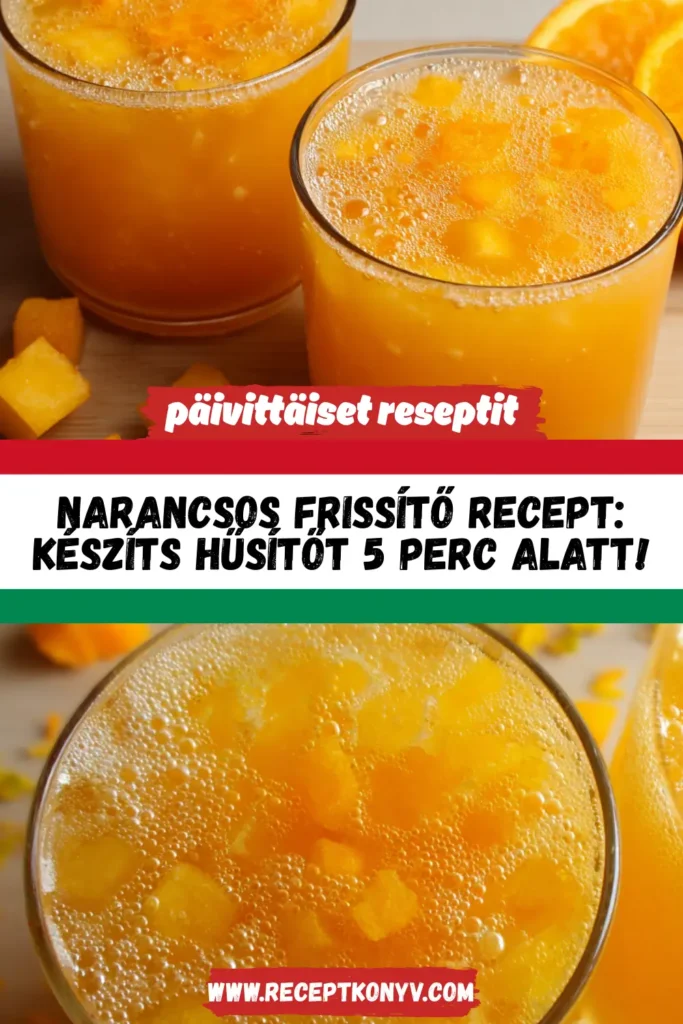 Narancsos frissítő recept: Készíts hűsítőt 5 perc alatt!