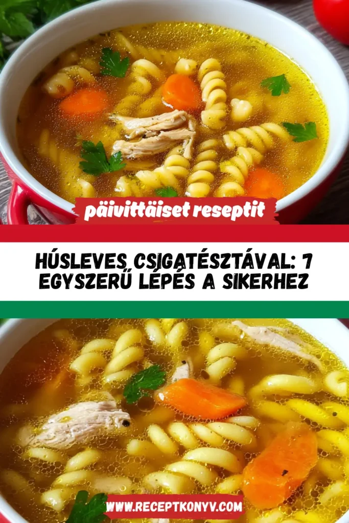 Húsleves csigatésztával: 7 egyszerű lépés a sikerhez