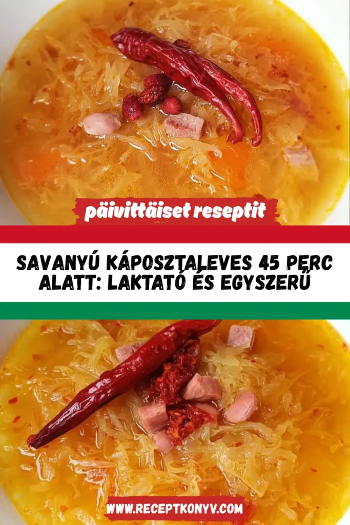 Savanyú káposztaleves 45 perc alatt: laktató és egyszerű