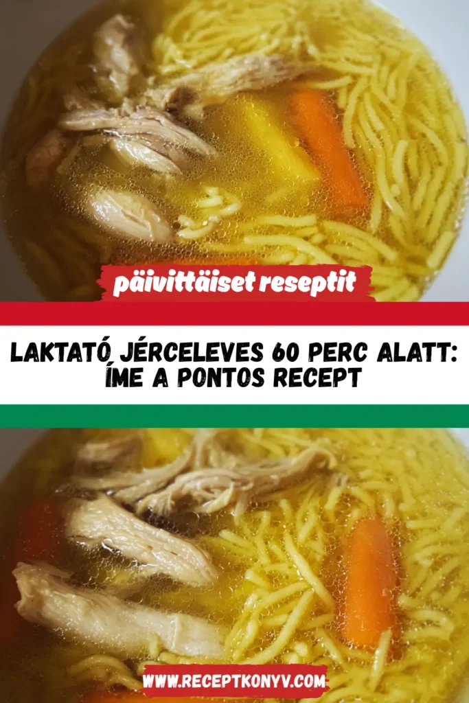 Laktató jérceleves 60 perc alatt: Íme a pontos recept
