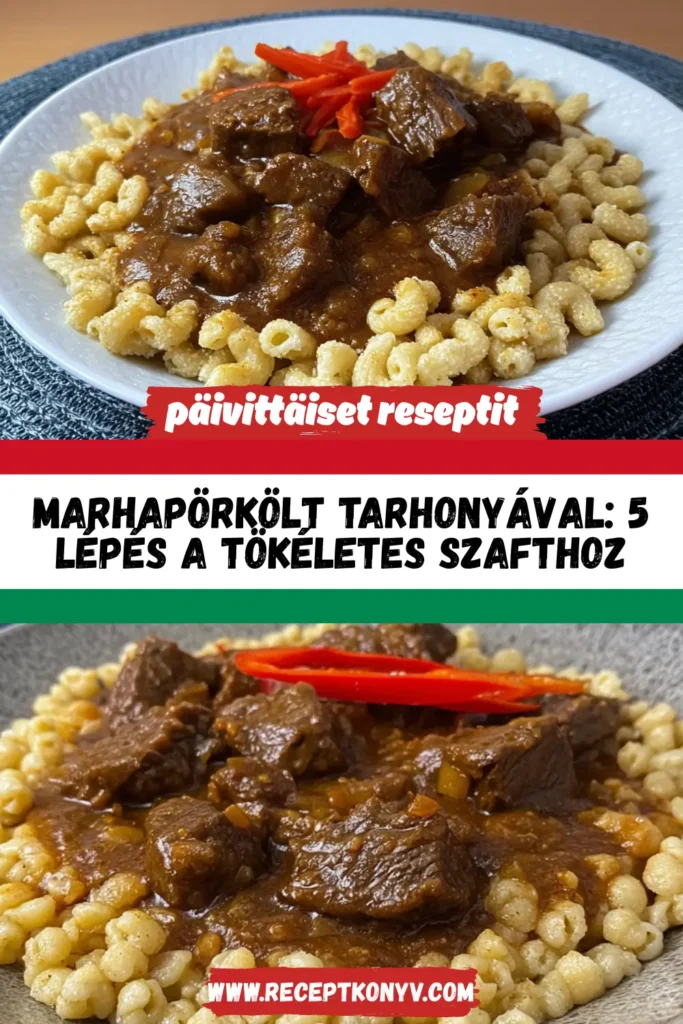 Marhapörkölt tarhonyával: 5 lépés a tökéletes szafthoz