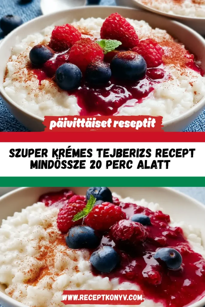 Szuper krémes tejberizs recept mindössze 20 perc alatt