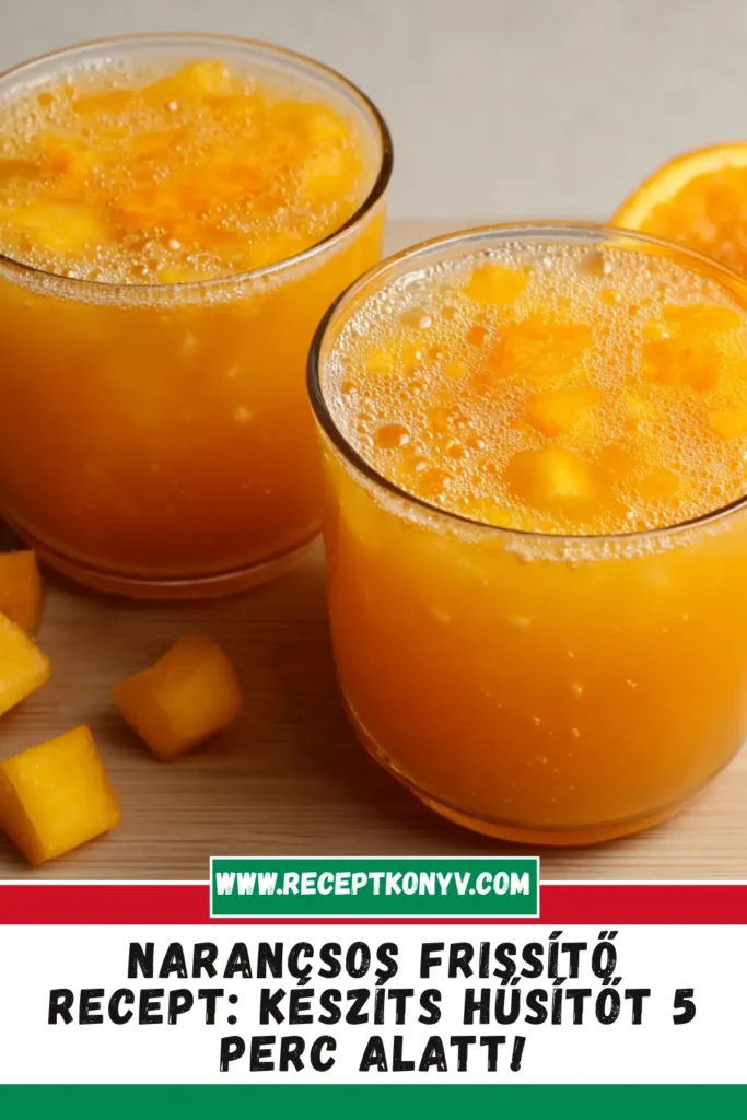 Narancsos frissítő recept: Készíts hűsítőt 5 perc alatt!