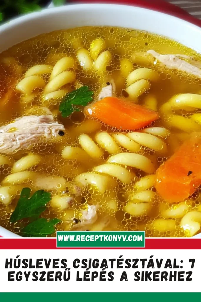 Húsleves csigatésztával: 7 egyszerű lépés a sikerhez