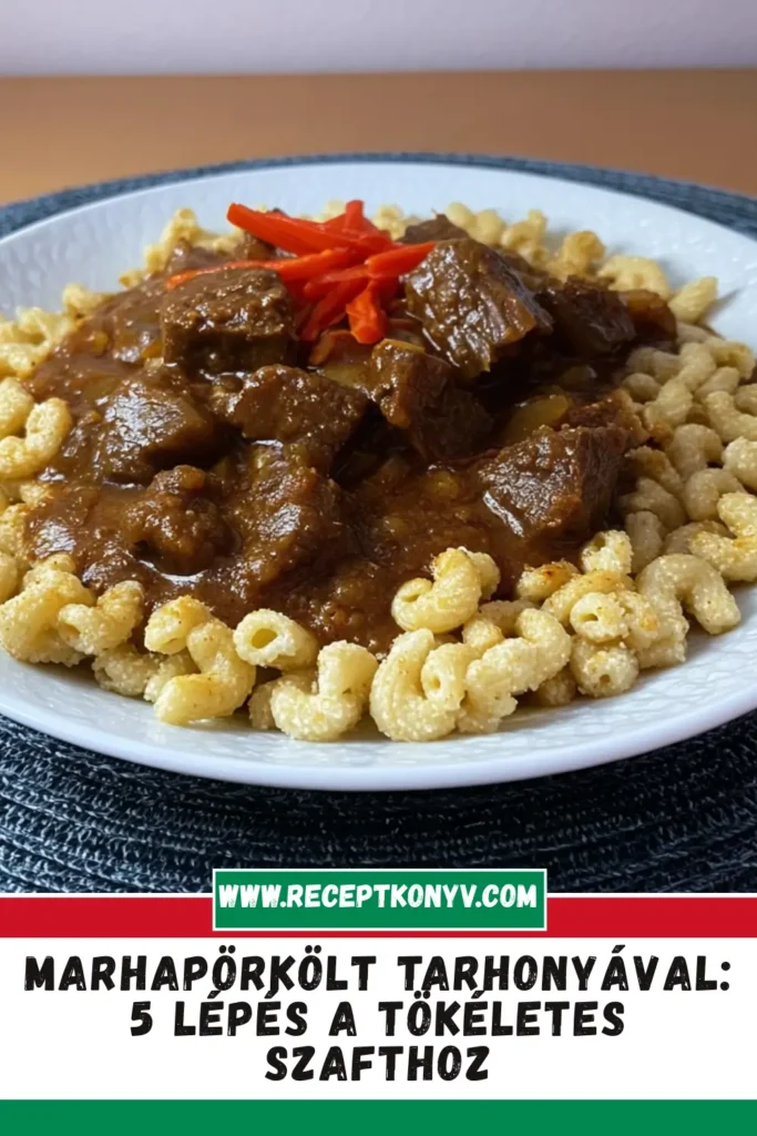 Marhapörkölt tarhonyával: 5 lépés a tökéletes szafthoz