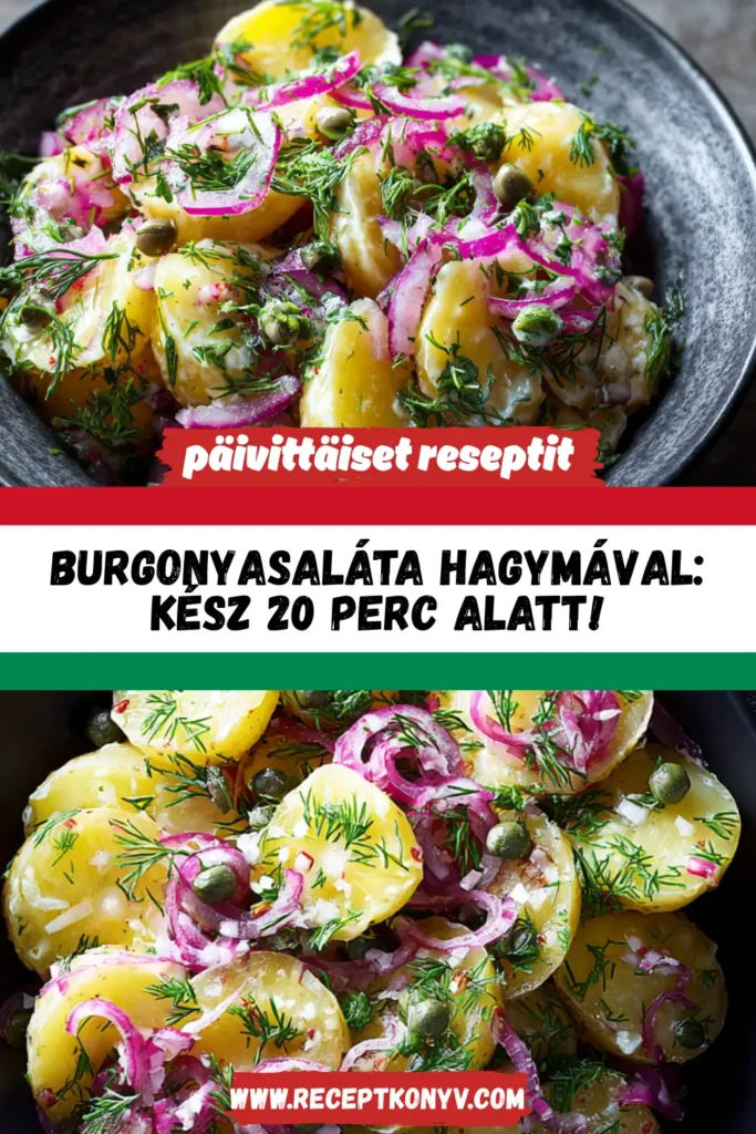 Burgonyasaláta hagymával: Kész 20 perc alatt!