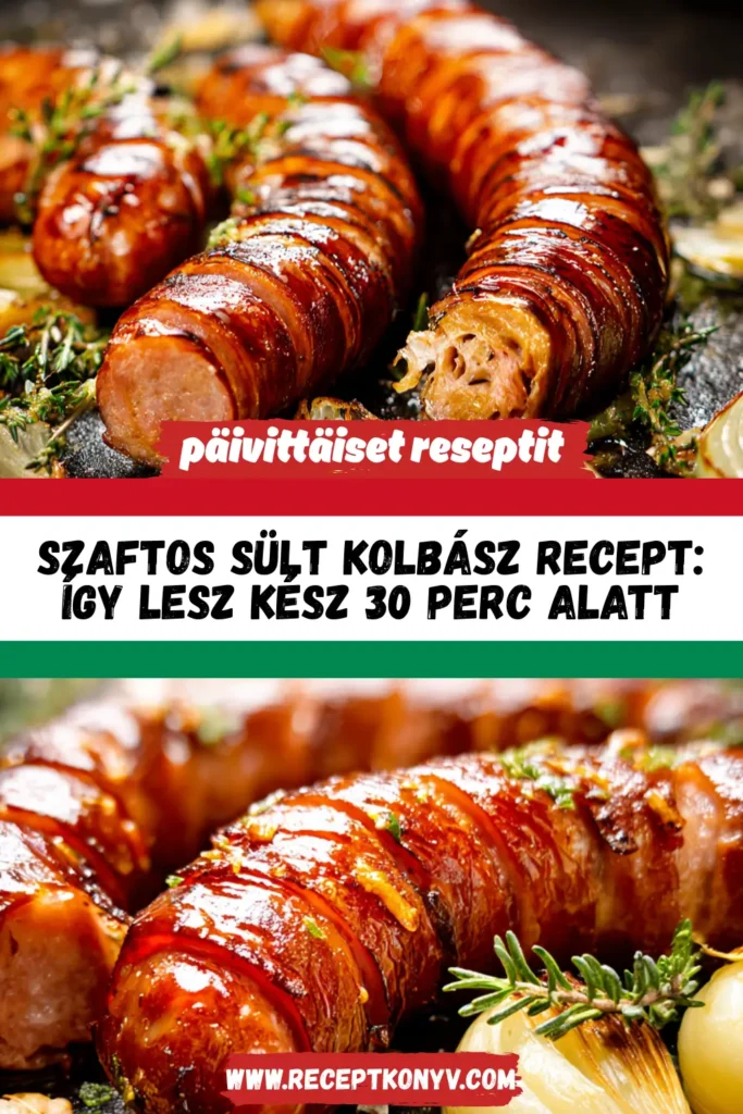 Szaftos sült kolbász recept: így lesz kész 30 perc alatt