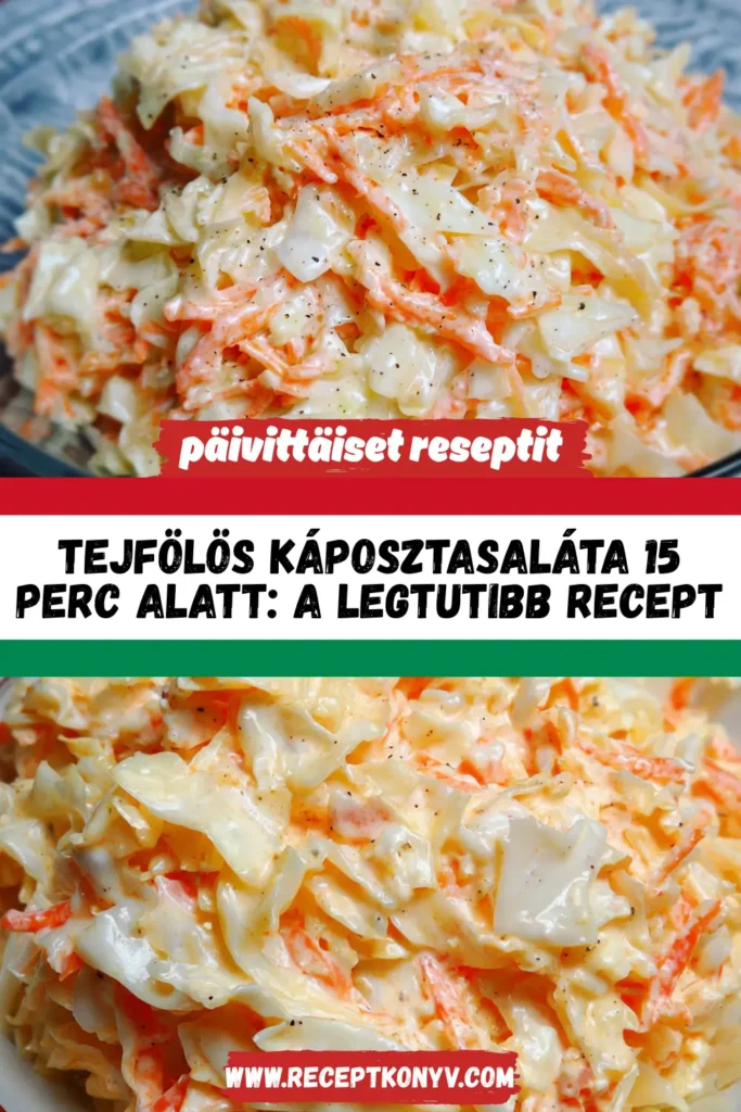 Tejfölös káposztasaláta 15 perc alatt: A legtutibb recept
