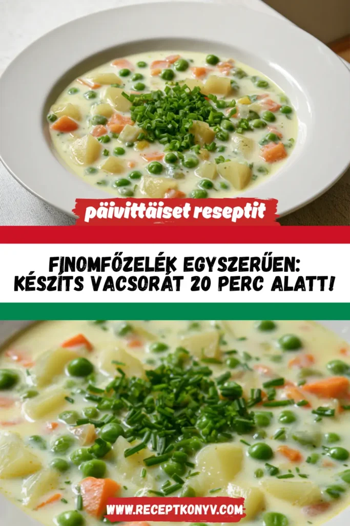 Finomfőzelék egyszerűen: készíts vacsorát 20 perc alatt!