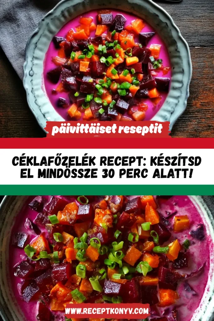 Céklafőzelék recept: Készítsd el mindössze 30 perc alatt!